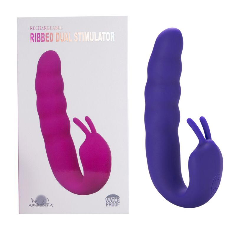 Вибратор Ribbed Dual Stimulator Purple 183314PurpleHW
