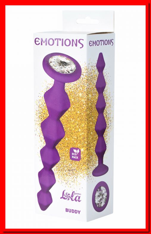 Анальная Цепочка с Кристаллом Emotions Buddy Purple Артикул: 1400-03lola