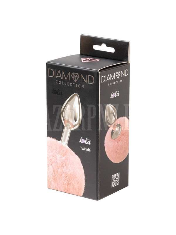 Анальная Пробка с Хвостом Diamond Twinkle Pink 4018-02lola