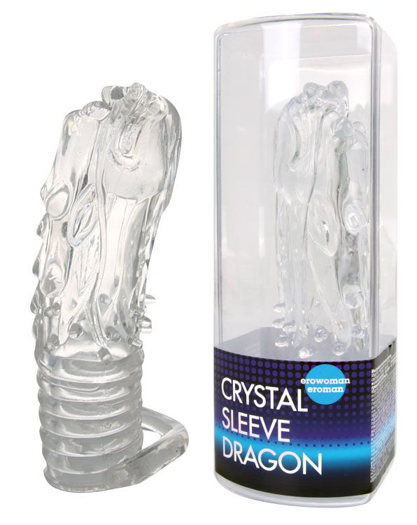 Насадка закрытая "Crystal sleeve dragon" в форме дракона арт. EE-10101