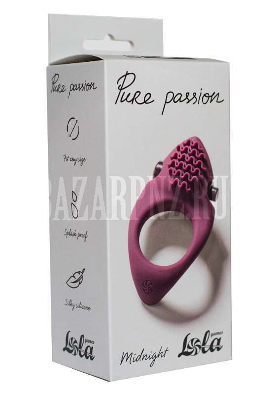 Эрекционное виброкольцо Pure Passion Midnight Wine red 1300-02lola