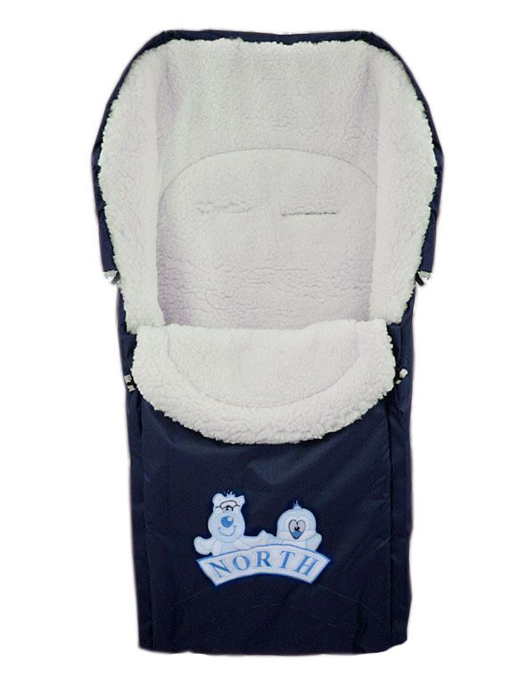 Зимний меховой конверт для прогулочных колясок