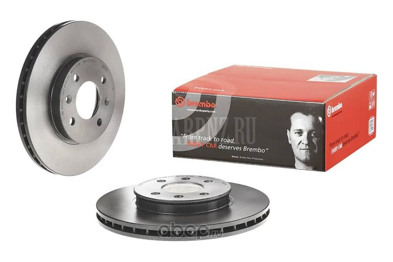 Диск тормозной передний Hyundai Solaris/KIA Rio Brembo Номер запчасти: 09. C171