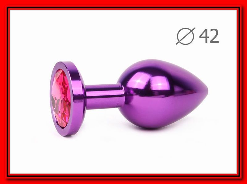 Violet plug large с красным кристаллом