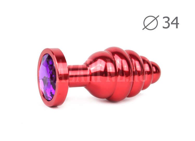 Втулка анальная «Plug Medium» -15% скидка (цвет изделия и страз в ассортименте)