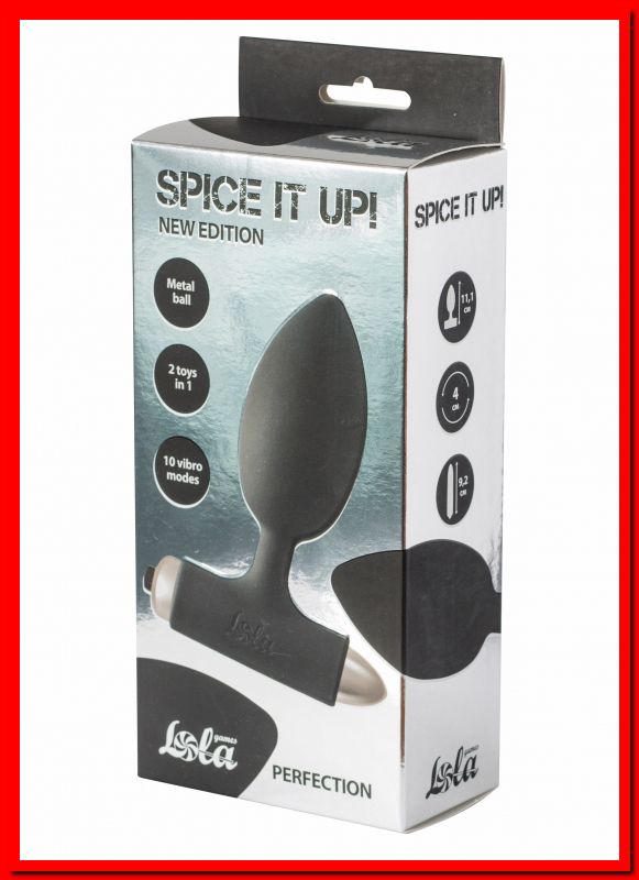 Анальная пробка с вибрацией Spice it up New Edition Perfection Black 8014-01lola