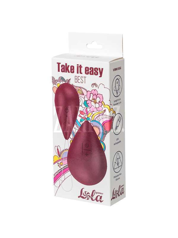 Виброяйцо с пультом управления Take it Easy Best Wine Red 9021-01lola