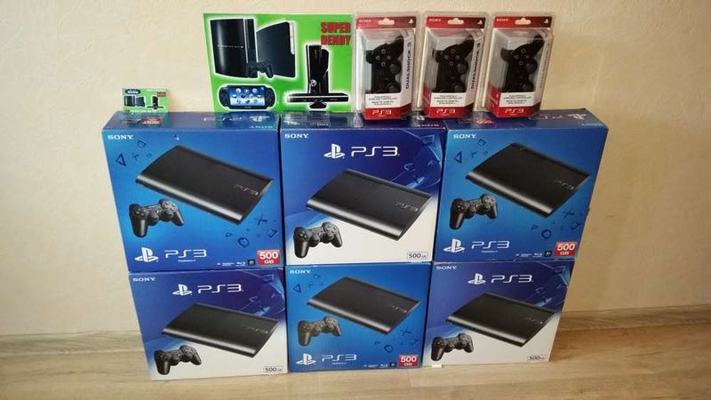 Sony PS 3 Super Slim 500 Gb. GTA 5 и Fifa 19 в комплекте + другие 40 игр