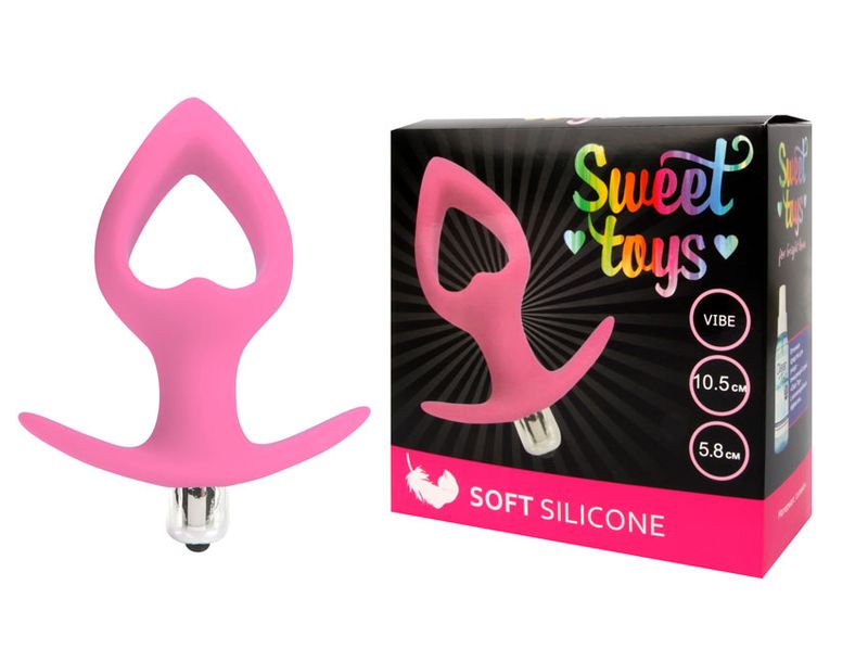 Сквозная втулка розового цвета с вибрацией от Sweet Toys арт. ST-40174-6