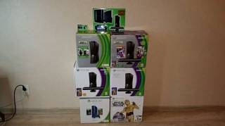 Xbox 360 Slim в упаковке, много игр в комплекте