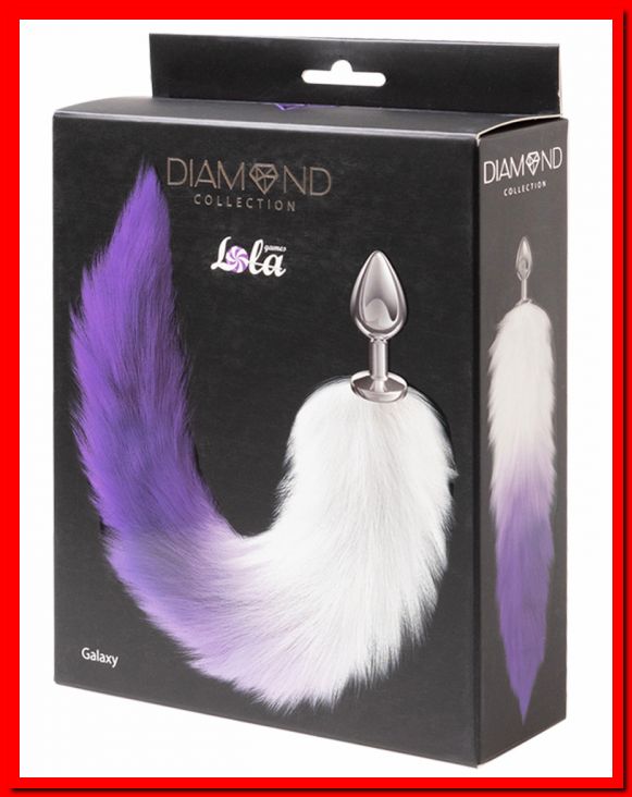 Анальная пробка с хвостом "Diamond Galaxy" Purple 4019-03lola